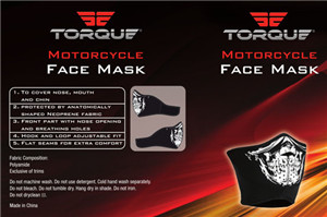 Motorcycle face mask