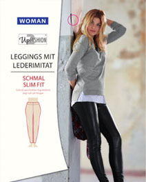 LADIES LEGGINGS WITH IMITATION LEATHER