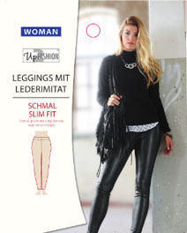 LADIES LEGGINGS WITH IMITATION LEATHER