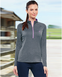 Ladies zipper neck sweater